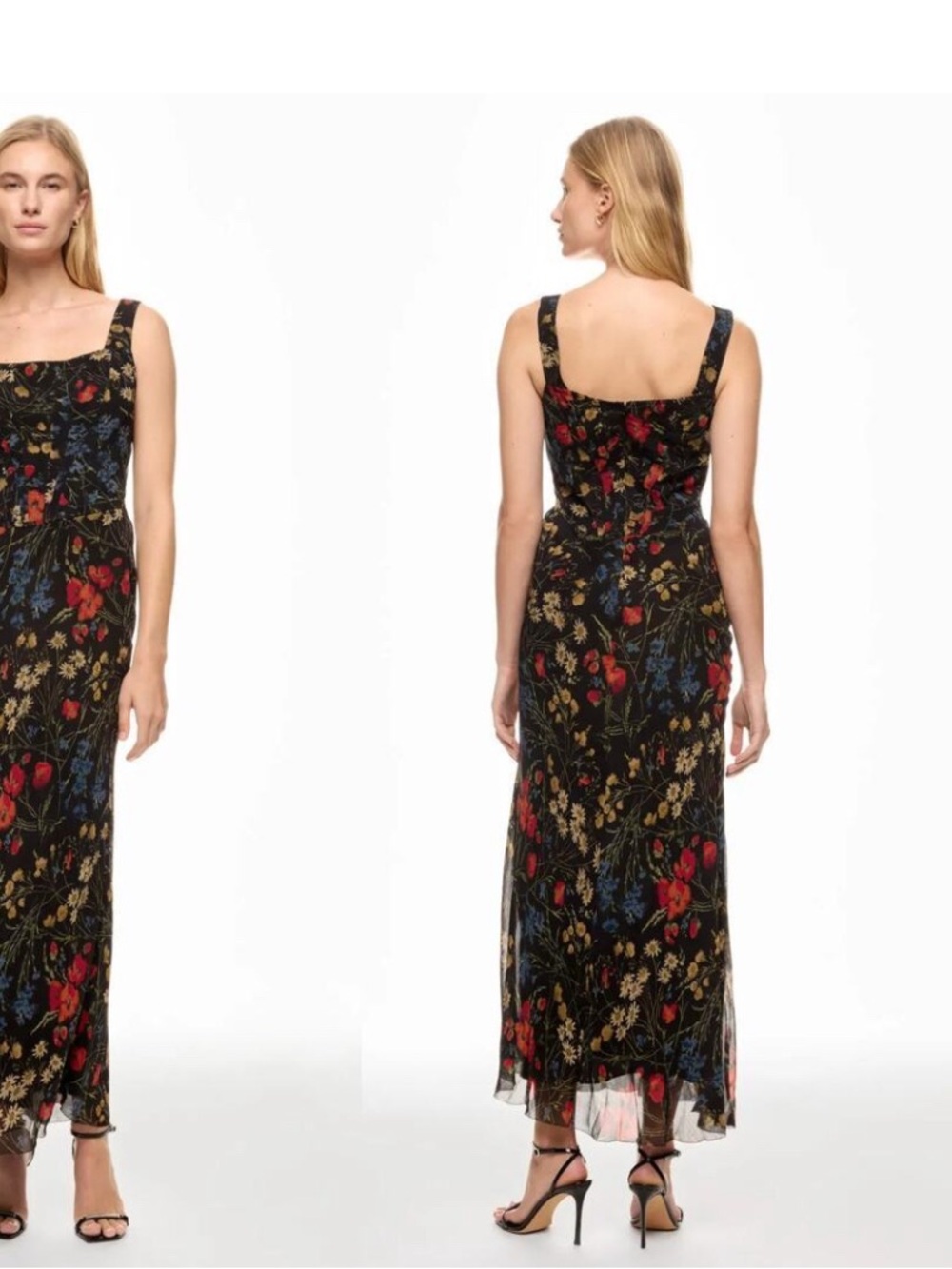 Polo by Ralph Lauren Corset Dress Floral Chiffon Sleeveless Maxi Multicolor 10